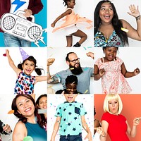 Studio People Collage Fun Concept