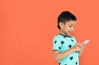 Little Boy Holding Phone Concept