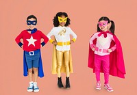 Superhero Kids Together Cheerful Concept