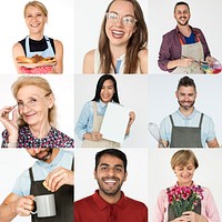 Collection of people startup small business