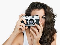 Woman Photographer Camera Focus Photography Concept