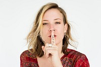 Woman Secret Quiet Shut Up Concept