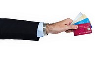 Business Attire Hand Holding Credit Cards