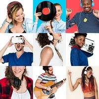 Collection of people fun with music