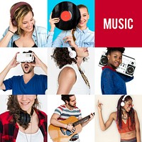 Collection of people fun with music