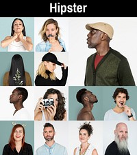 Collection of hipster lifestyle collage