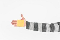 Human Hand Holding Post It Adhesive Note Copy Space Concept