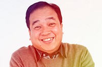 Asian Man Smile Face Expression Studio Portrait