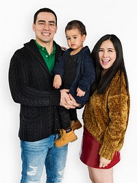 Family Cheerful Studio Portrait Concept