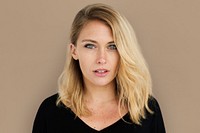 Woman Posing Studio Portrait Concept