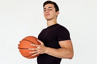 Men Hold Basketball Sport Hobby Concept