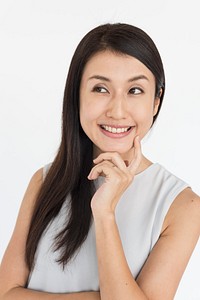 Asian Woman Cheerful Portrait Concept