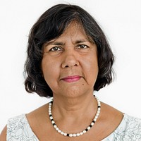 Worldface-Malaysian woman in a white background