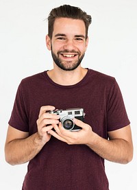 Men Shoot Camera Photographer Photography Concept