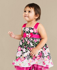 Cheerful Little Girl Happy Smiling Studio Concept