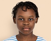 Girl Cheerful Studio Portrait Concept