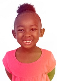 African American Kid Smile Face Expression Studio Portrait