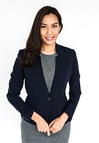 Asian Businesswoman Smiling Happiness Portrait Concept