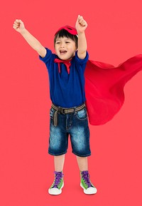 Superhero Boy Carnival Costume Cheerful Concept