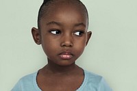 African Child Girl Portrait Emotions Expression Concept