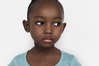 African Child Girl Portrait Emotions Expression Concept