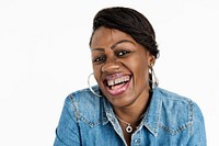 Cheerful African Woman Portrait Concept