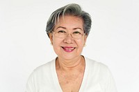 Portrait of a happy senior Asian woman