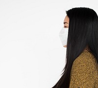 African Woman Wearing Mask Concept