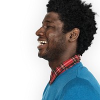 African Descent Man Smiling Side Concept