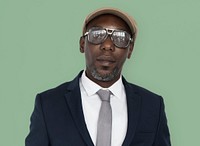 African Descent Man Wearing Glasses Concept