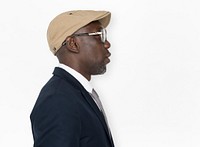 African Descent Glasses Hat Side Concept