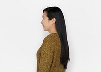 Asian Woman Side View Concept