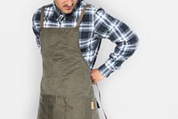 Caucasian Man Apron Studio Concept