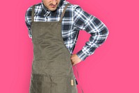 Caucasian Man Apron Studio Concept