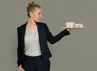 Businesswoman Architectural Model Plan Built Structure Concept