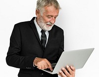 Caucasian Business Man Laptop Concept