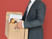 Business Man Holding Box Concept