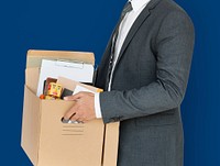 Business Man Holding Box Concept