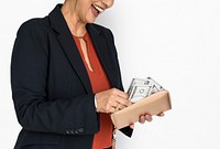 Business Woman Wallet Money Concept