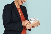 Business Woman Wallet Money Concept