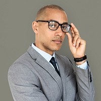 African Descent Business Man Glasses Concept