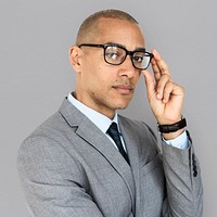 African Descent Business Man Glasses Concept
