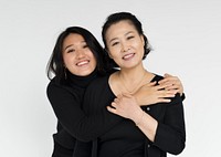 Portrait of a Korean mother and daughter