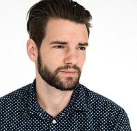 Man Serious Studio Portrait Concept