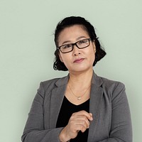 Asian Business Woman Thinking