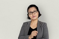 Asian Business Woman Thinking