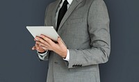 Business Man Using Tablet