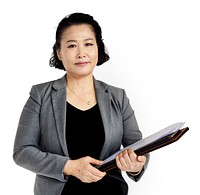 Asian Business Woman Positive Mood