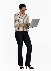 Caucasian Business Woman Laptop