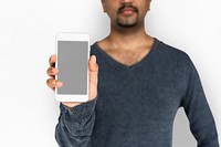 African Descent Man Holding Phone